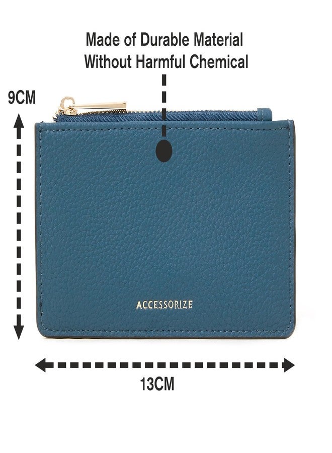 أكسيسورايز حامل بطاقات كلاسيكي أزرق من أكسسورايز لندن للنساء - Image 4